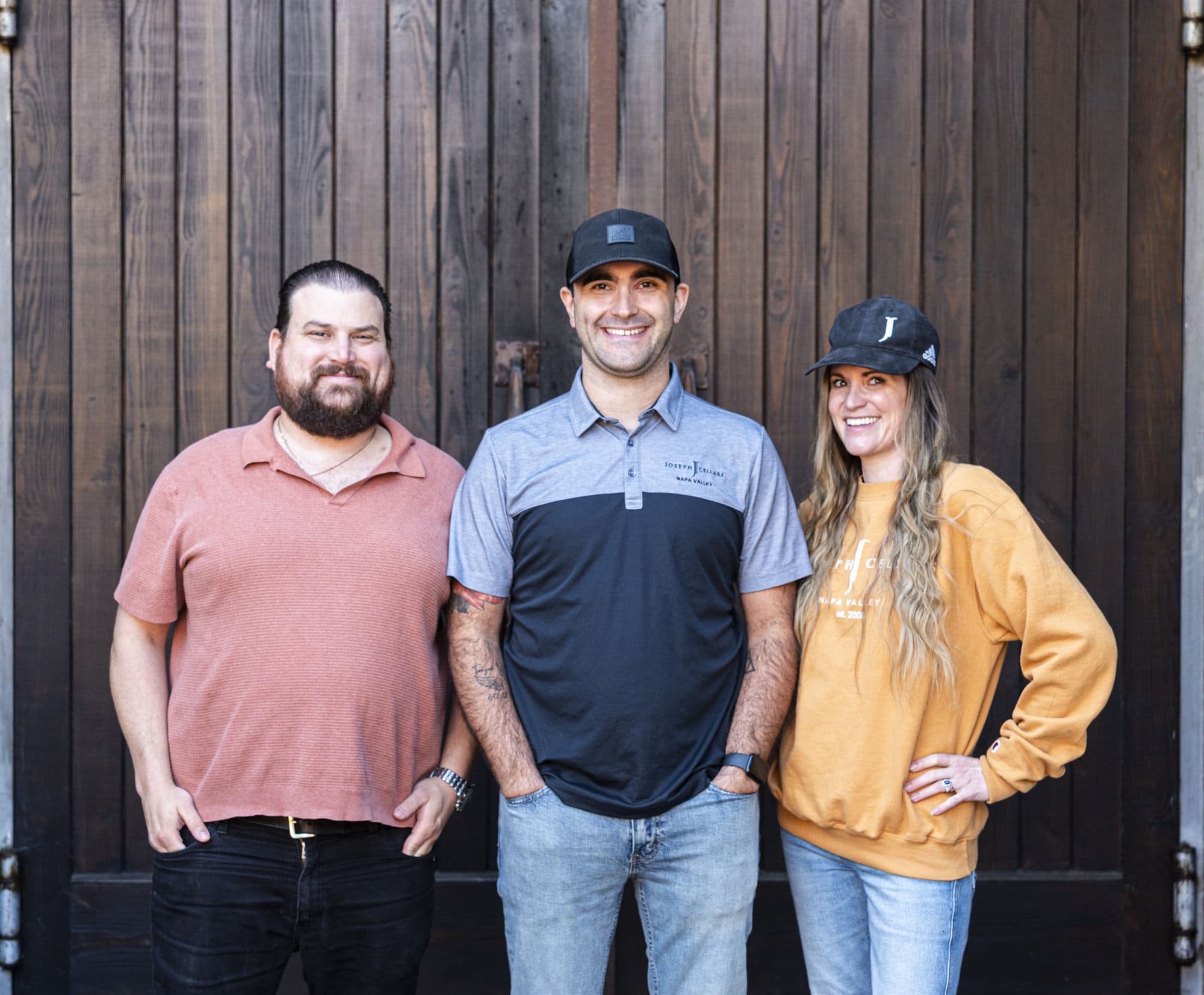 The Joseph Cellars team at the winery doors